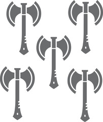Obraz premium Double-Edged Battle Axe Icon