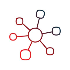 Connect gradient icon with white background vector stock illustration