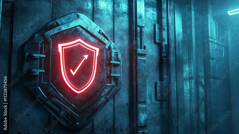 Fototapete Security risks breach firewall digital realm visual representation cyber environment close-up data protection awareness