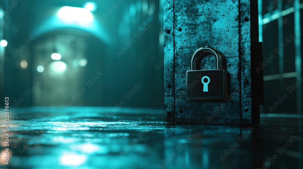 Aufkleber security threats and privacy risks in urban environments realistic image technology dark atmosphere 