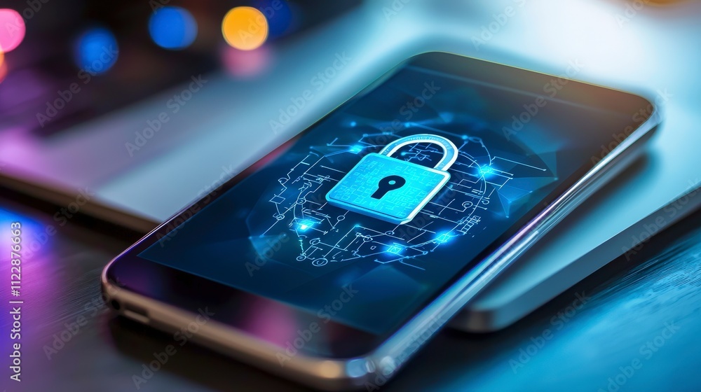 Leinwandbilder mitigating security riskssafeguarding personal data on mobile devices digital environment informativ