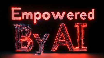 Bold Typographic Design Featuring Empowered By AI Phrase