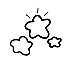 Obraz premium Hand drawn of stars