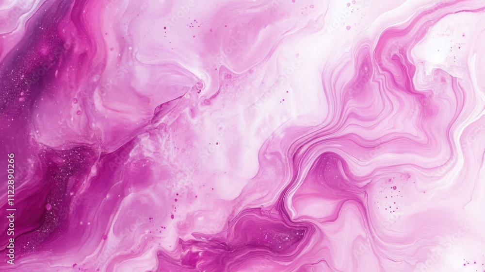Poster smooth abstract design in pink and lavender with fluid edges