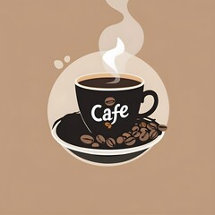 Obraz premium cafe logo