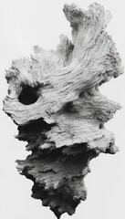 Obraz premium A textured, abstract representation of driftwood with intricate patterns and contours.