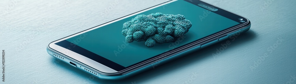 Poster ai mobile analyzing brain, ai-powered mobile imaging tools transforming diagnostic practices in heal