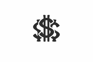 creative dollar sign icon and logo vector illustration
