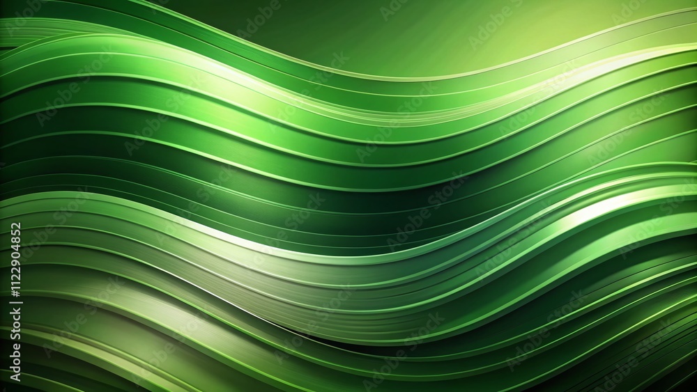 Poster elegant green gradation pattern wave abstract background with light and dark green minimal geometric