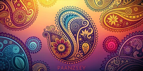 Elegant Paisley Zen Pattern Silhouette Photography with Intricate Designs and Tranquil Elements for a Soothing Ambiance, Perfect for Home Decor and Mindfulness Spaces