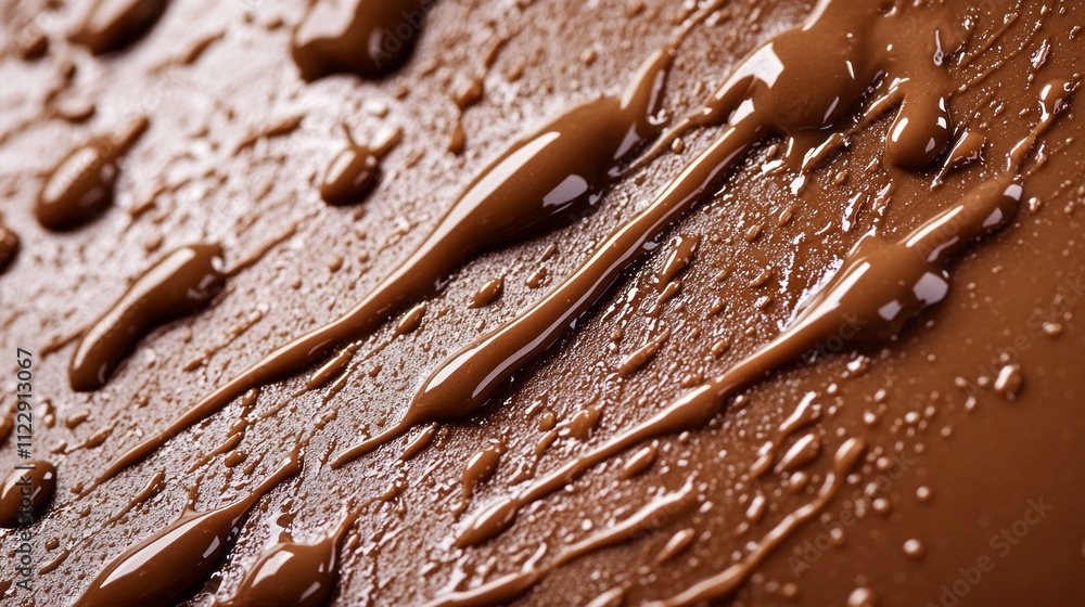 Poster luscious droplets of mocha mousse cascade across a textured surface, reflecting light in a seductive
