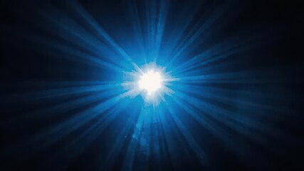 Fototapeta premium Blue rays of light piercing through a mysterious dark backdrop, creating a captivating and mesmerizing ethereal glow, shining, mysterious