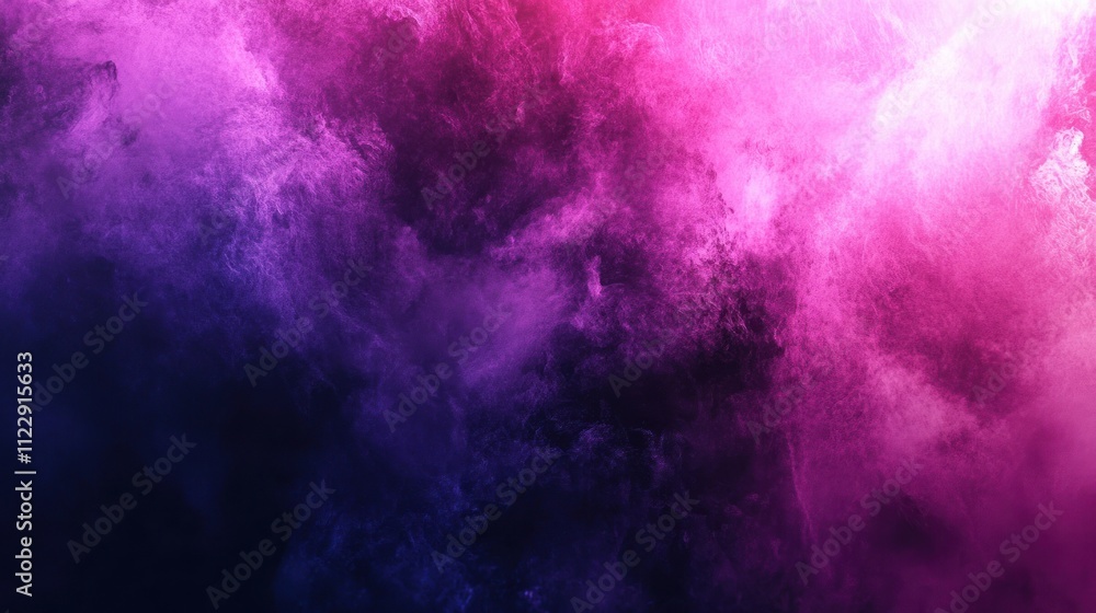 Poster abstract colorful smoke or fog creating a vibrant visual effect.