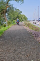 Fototapeta premium Impressions from the town of Mariestad at Lake Vaenern in Skaraborg Sweden on a sunny summer day