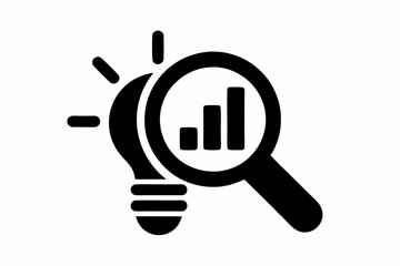 Fototapeta premium creative market research icon and logo vector illustration
