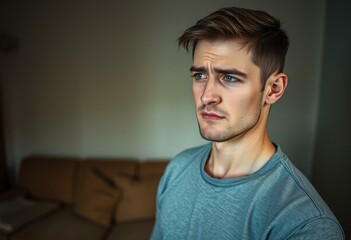 Obraz premium Disappointed male portrait