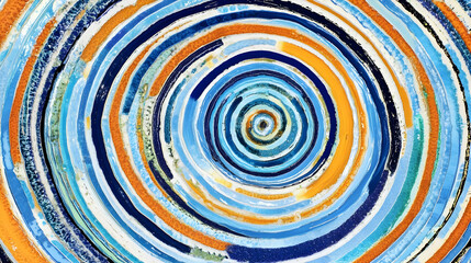 Colorful Psychedelic Abstract Art with Evolving Circular Patterns