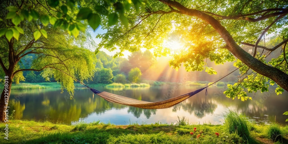 Poster embrace serenity: a tranquil zero tasking day with gentle bokeh effects enhancing the atmosphere of 
