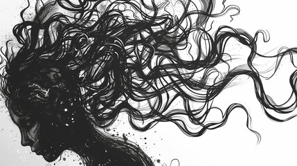 Fototapeta premium Anxiety stress in brain, overload in mind. Depression, adhd, ocd 