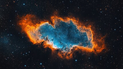 Flaming Nebula Cosmic Cloud Of Stars And Gas