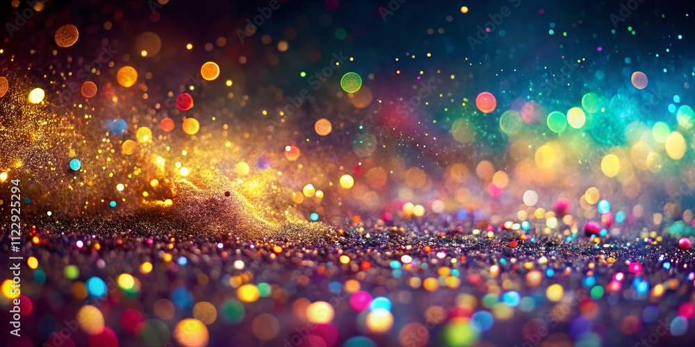 Poster enchanting macro photography of abstract dust particles with a dreamy bokeh background for artistic 