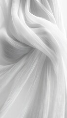 Obraz premium A close-up of flowing, translucent white fabric creating a soft, ethereal effect.