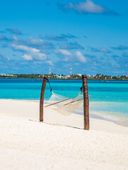 Hammock on the beach in the Maldives, Asia