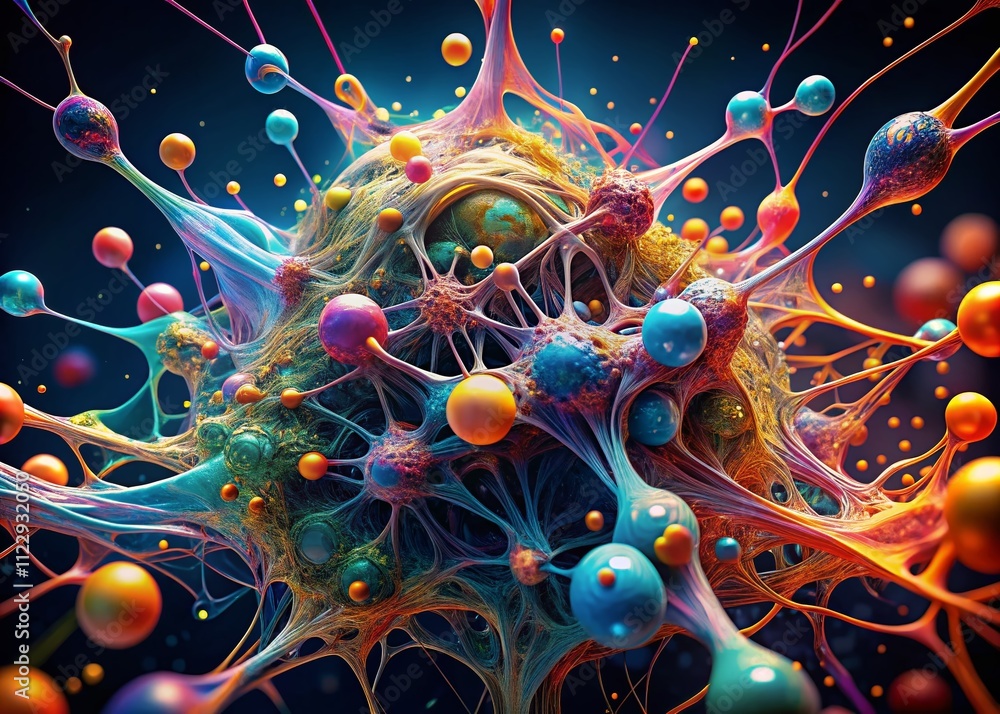 Poster evolving plexus structures in organic motion captured in stunning 4k footage for conceptual photogra