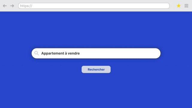Recherche d'un appartement &agrave; vendre en ligne.
