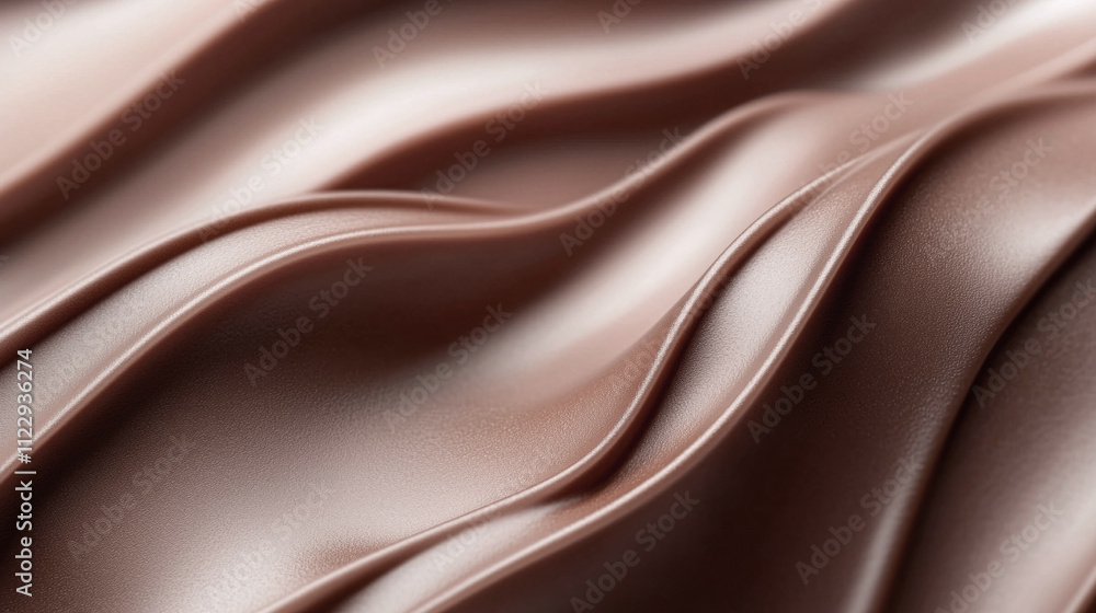 Aufkleber Soft folds and waves of mocha mousse create a visually striking composition that evokes feelings of luxury and indulgence