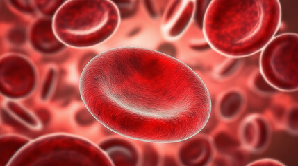 Red blood cells. Medical illustration of blood cells.