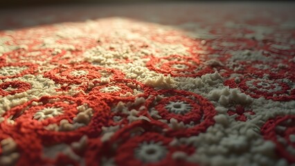 Fototapeta premium Plush Carpet with Intricate Patterns