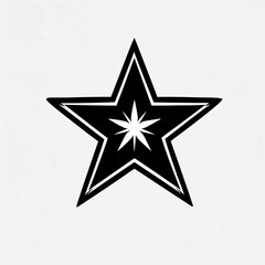 Obraz premium Stylized Star Silhouette with Inner Spark Design 