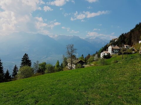 Avelengo in South Tyrol in Northern Italy in Europe