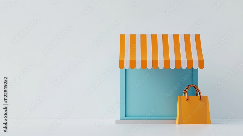 Poster digital recommendation engine interface showcasing products on e-commerce background