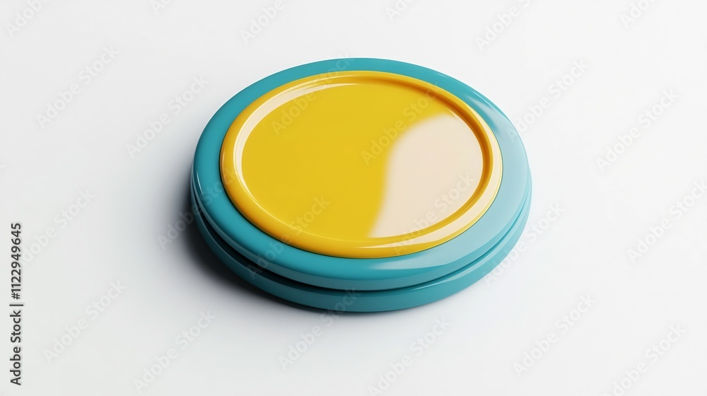 Poster isolated checkout button in 3d on white background