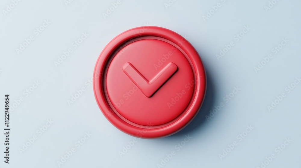 Poster isolated checkout button in 3d