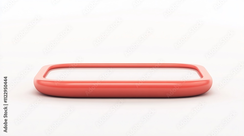 Poster minimalist 3d of search bar with product suggestion on white background for e-commerce application