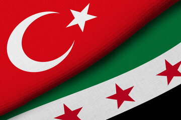 Syria's new indepeNew Syria and Turkey Flags. cooperation ally friendly countryndence flag