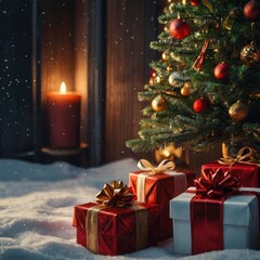 Christmas tree in the city