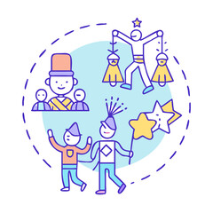 Fototapeta premium new year s parade vector icon, new year vector illustration - simple illustration of new year s parade, symbolizing holiday celebrations and festive spirit new year flat illustration 
