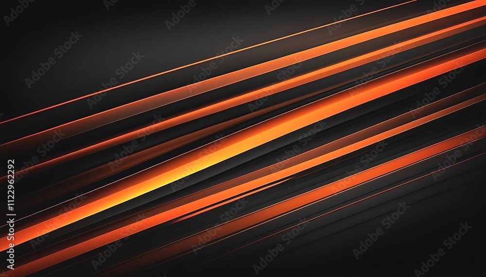 Poster abstract dark background with diagonal orange lines design. the dark tones add depth and contrast gi