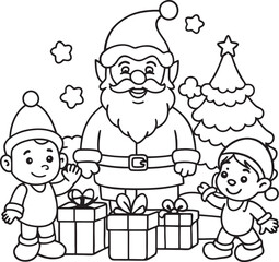 santa claus and gifts