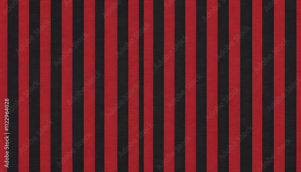 Poster red and black vertical striped fabric textile pattern design. closeup of a textured fabric with repe