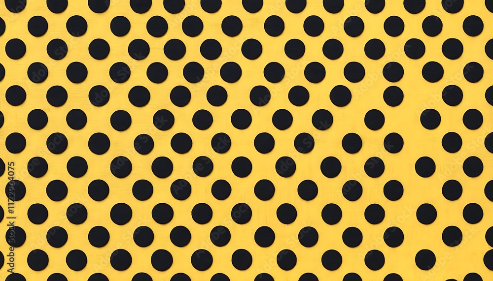 Poster mustard yellow fabric black polka dots textile pattern background texture repeating design circ. the