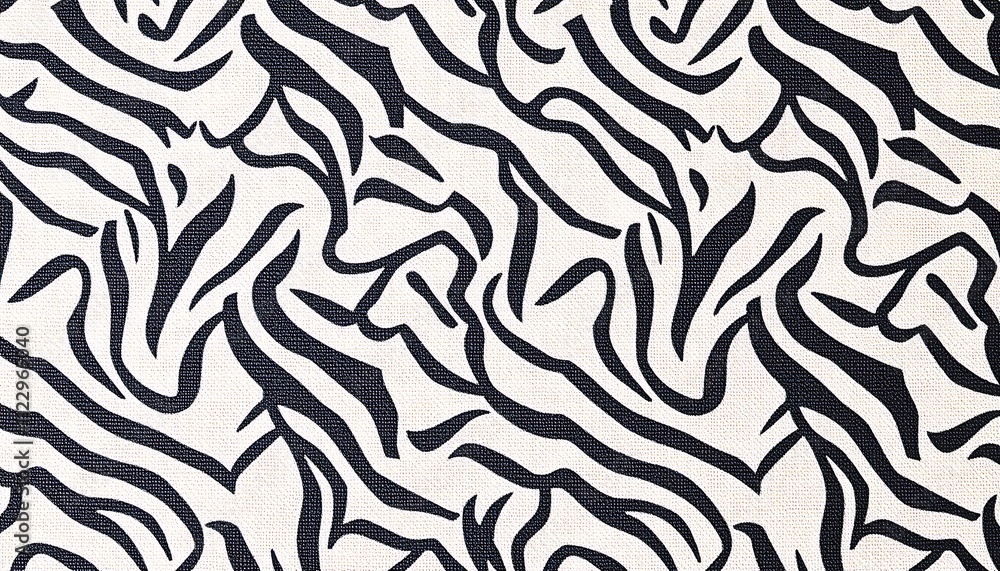 Poster abstract zebra print fabric texture design background pattern. closeup of a textured fabric with an 