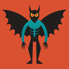 illustration of a halloween bat