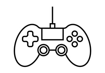 Icono negro de mando o control de videoconsola