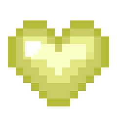 Fototapeta premium Yellow Green (Lime, Limerick) Pixel Heart