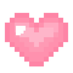 Fototapeta premium pink pixel heart